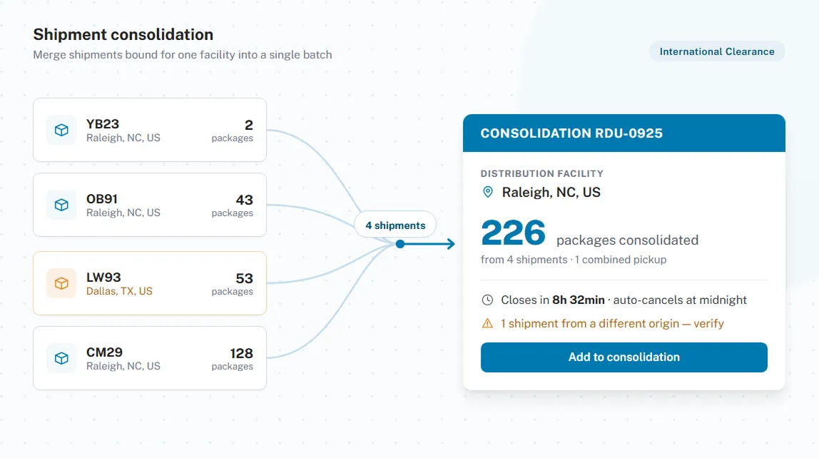 Manual consolidations