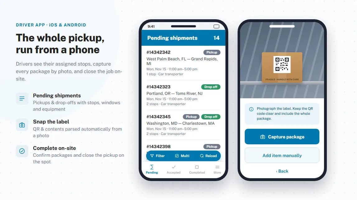 Flexible driver and carrier assignment